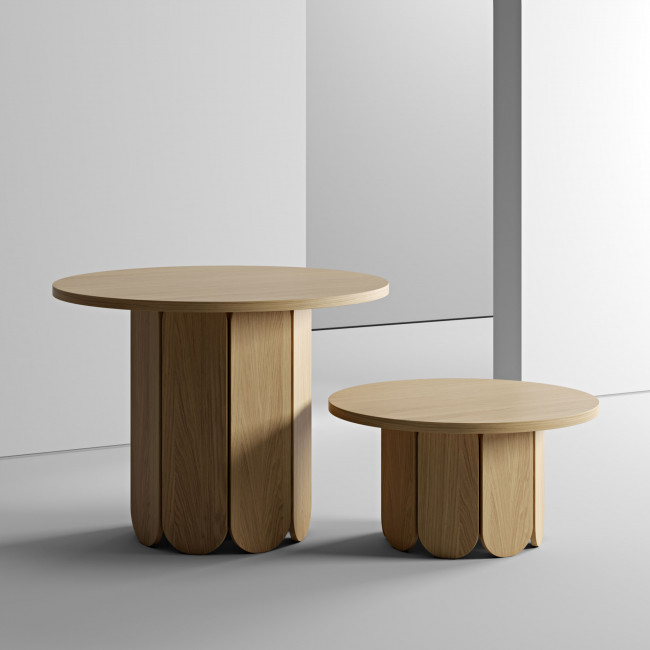 Soft - Table basse ronde en bois massif ø78cm