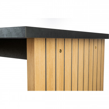Stripe - Table à manger scandinave en bois 200x90cm