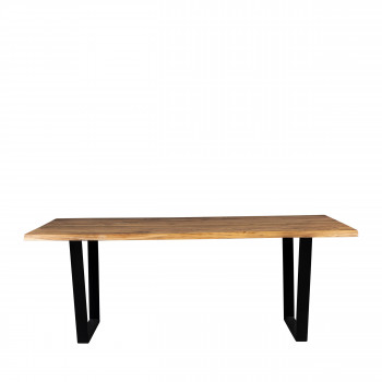 Aka - Table à manger en bois et métal 180x90cm