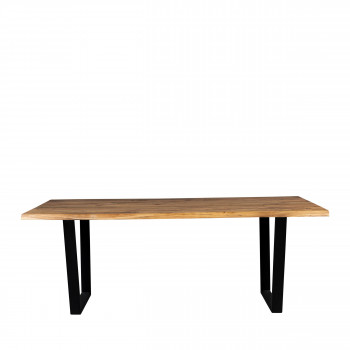 Aka - Table à manger en bois et métal 200x90cm