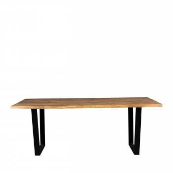 Aka - Table à manger en bois et métal 220x90cm