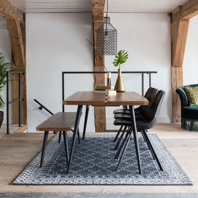 Alagon - Banc en bois et métal 120cm