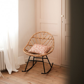Rocking chair en rotin Ette