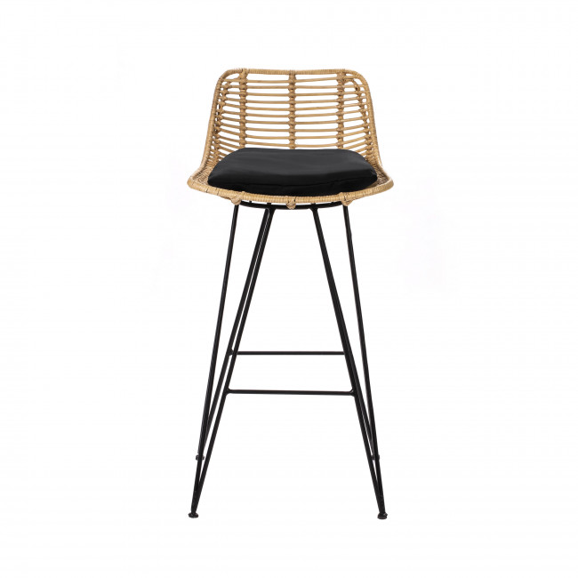 Chaise de bar design en rotin 67cm Capurgana