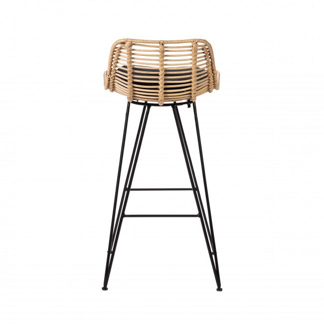 Chaise de bar design en rotin 67cm Capurgana