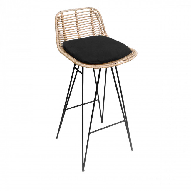 Chaise de bar design en rotin 75cm Capurgana