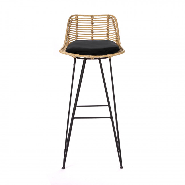 Chaise de bar design en rotin 75cm Capurgana