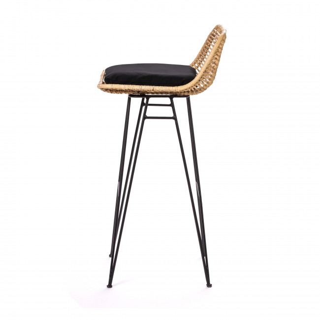 Chaise de bar design en rotin 75cm Capurgana