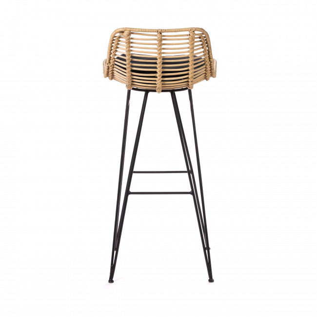 Chaise de bar design en rotin 75cm Capurgana