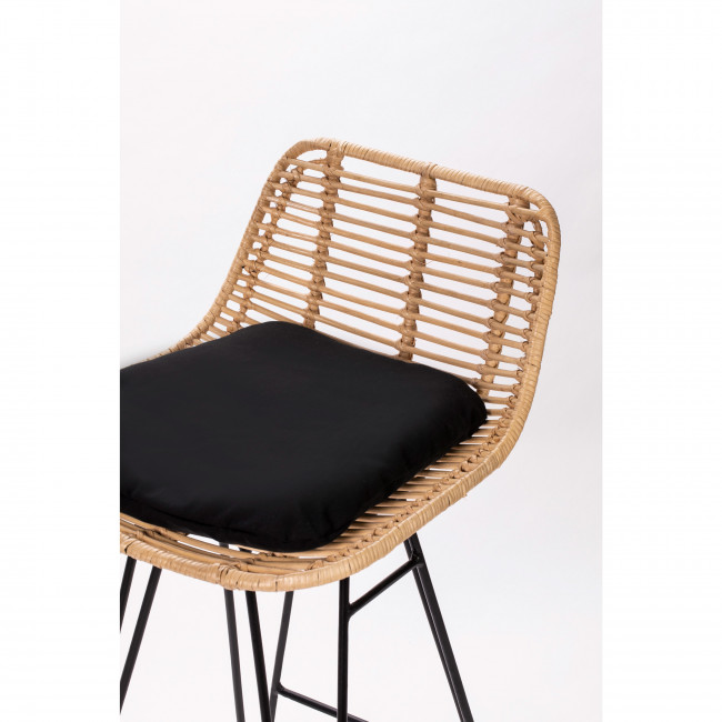 Chaise de bar design en rotin 75cm Capurgana