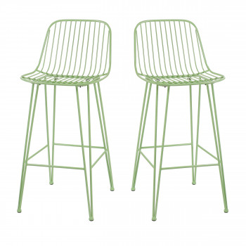 Ombra - 2 chaises de bar design en métal 67cm