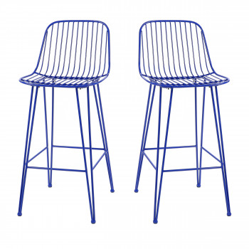 Ombra - 2 chaises de bar design en métal 67cm