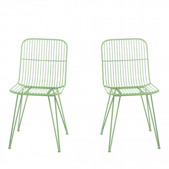 Lot de 2 chaises design en métal Ombra