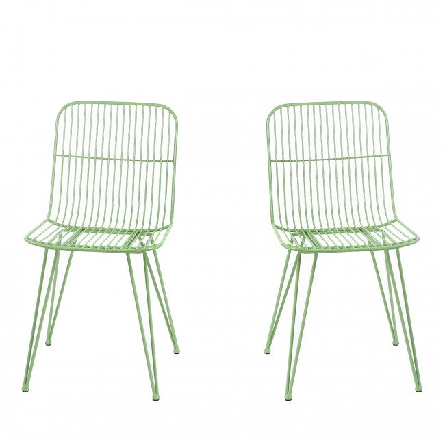 Lot de 2 chaises design en métal Ombra