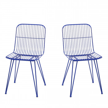 Lot de 2 chaises design en métal Ombra