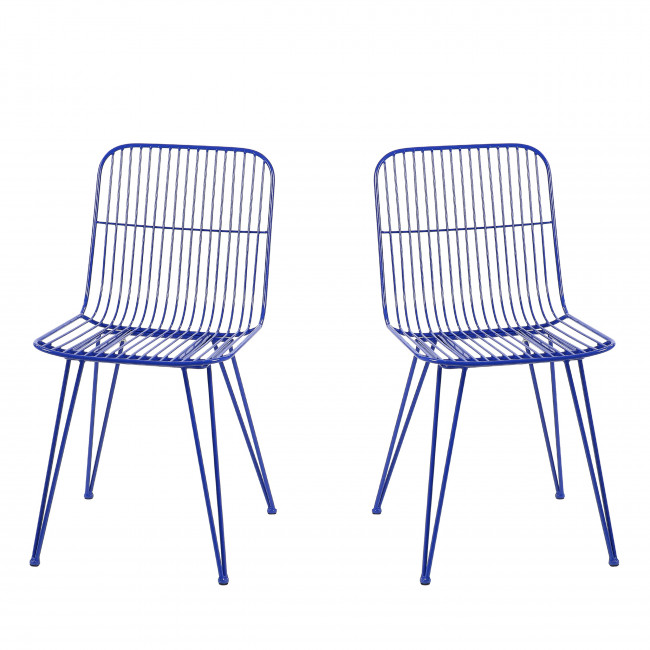 Lot de 2 chaises design en métal Ombra