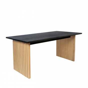 Stripe - Table à manger scandinave en bois 200x90cm