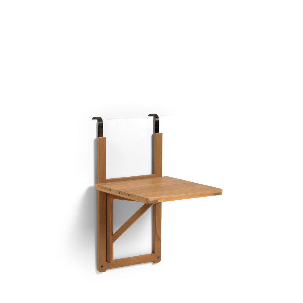Amarilis - Table à manger pliante pour balcon en bois 40x40cm - Couleur - Bois foncé