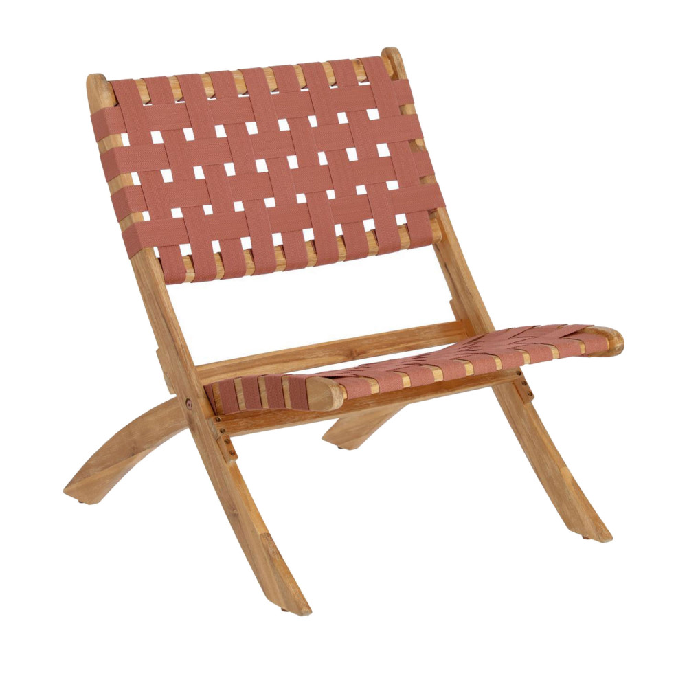 Chabeli - Chaise pliante design en bois - Couleur - Rose
