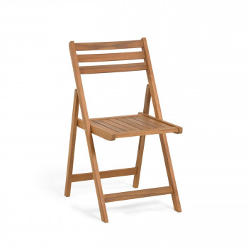 Daliana - 2 chaises de jardin pliantes en bois