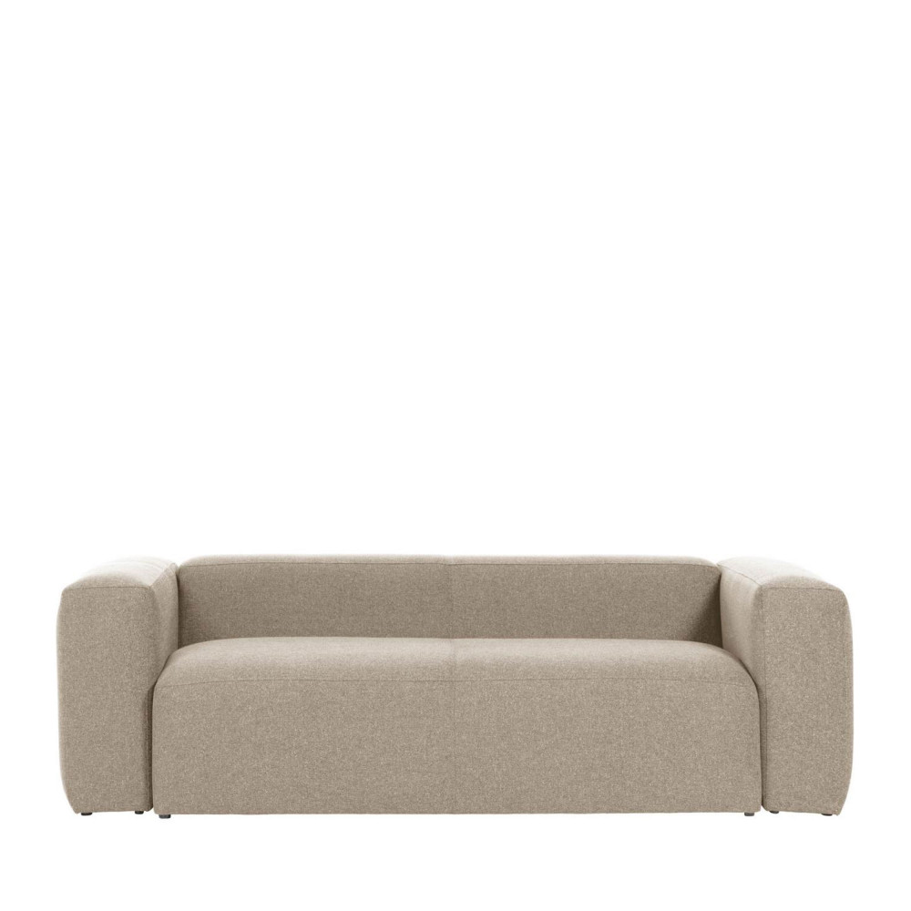 Blok - Canapé 3 places design L240cm - Couleur - Beige