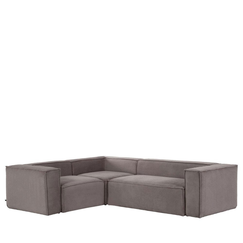 Canapé d'angle 4 places Gris Tissu Design Confort Promotion