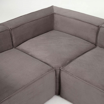Blok - Canapé d'angle 4 places en velours 320x230cm