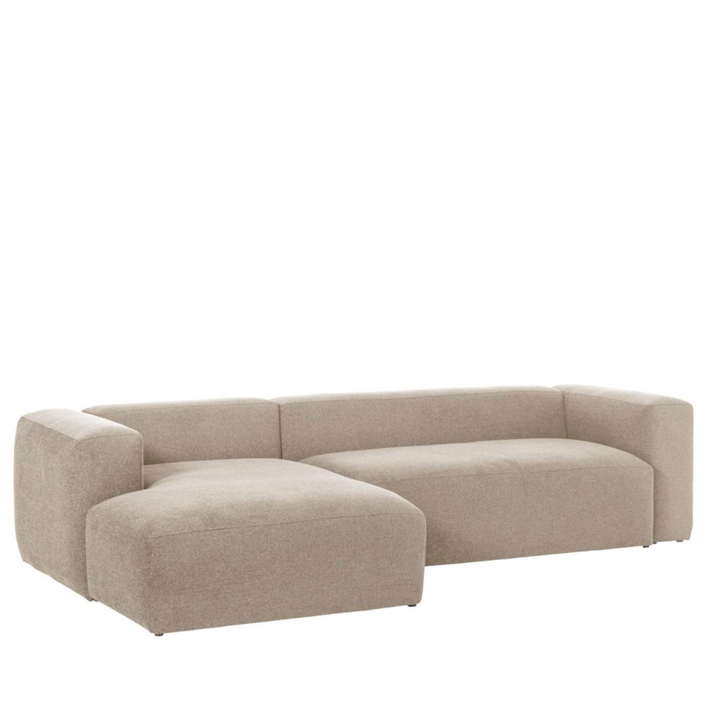 Canapé d'angle 3 places Beige Design Confort Promotion