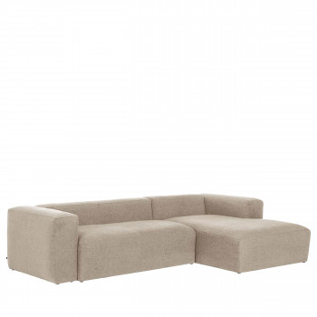 Blok - Canapé d'angle 3 places design avec méridienne droite