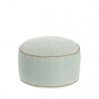 Dalila - pouf extérieur rond en tissu 100 % PET