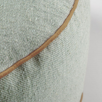 Dalila - pouf extérieur rond en tissu 100 % PET