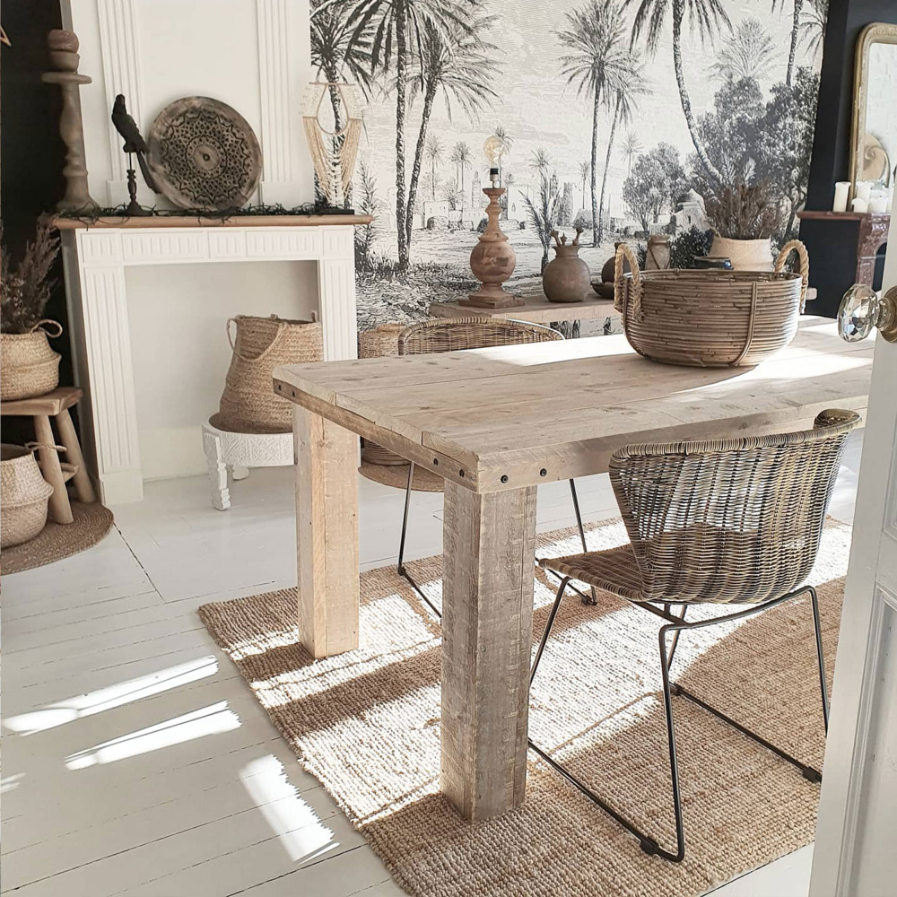 2x chaise en rotin tressé Wings naturel