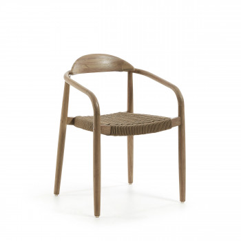 Nina - 4 chaises en eucalyptus et corde