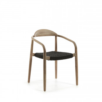 Nina - 4 chaises en eucalyptus et corde