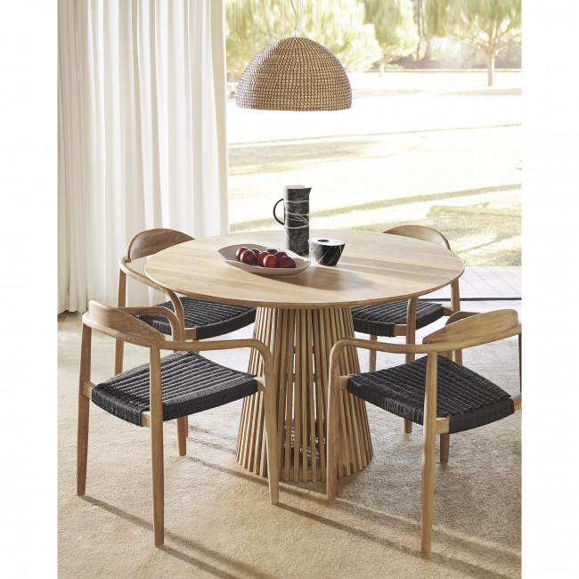 Nina - 4 chaises en eucalyptus et corde