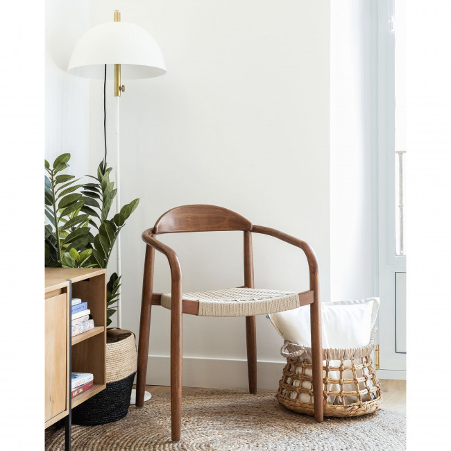 Nina - 4 chaises en eucalyptus et corde