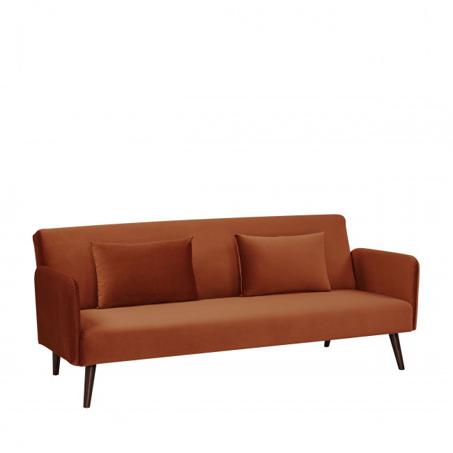 Canapé convertible 3 places velours Nielson