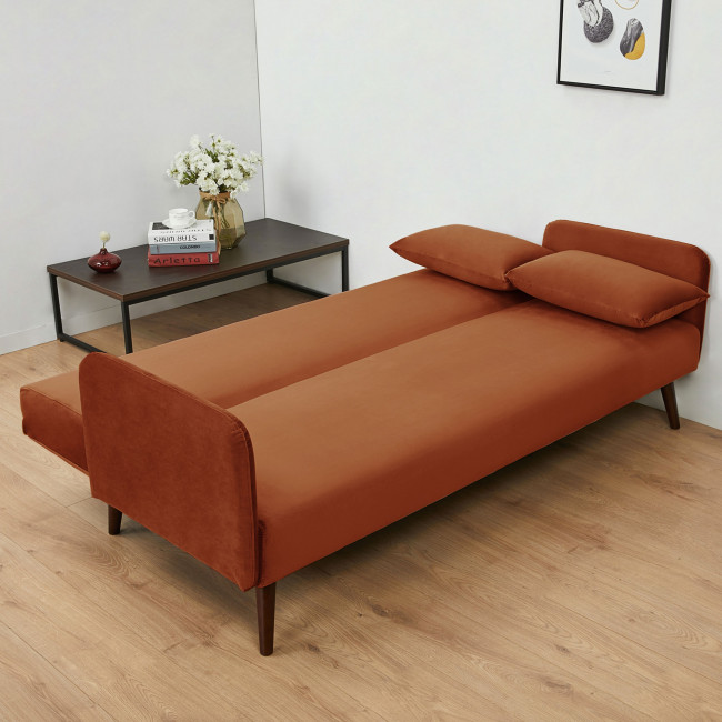 Canapé convertible 3 places velours Nielson