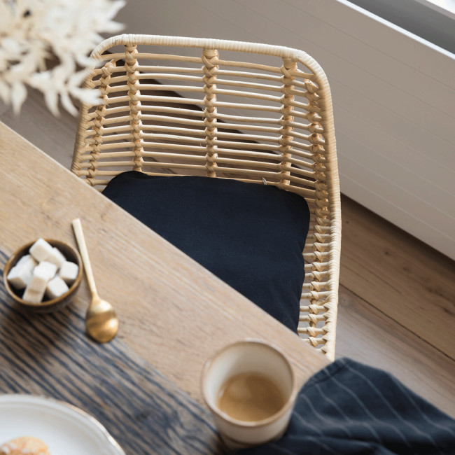 Chaise de bar design en rotin 67cm Capurgana