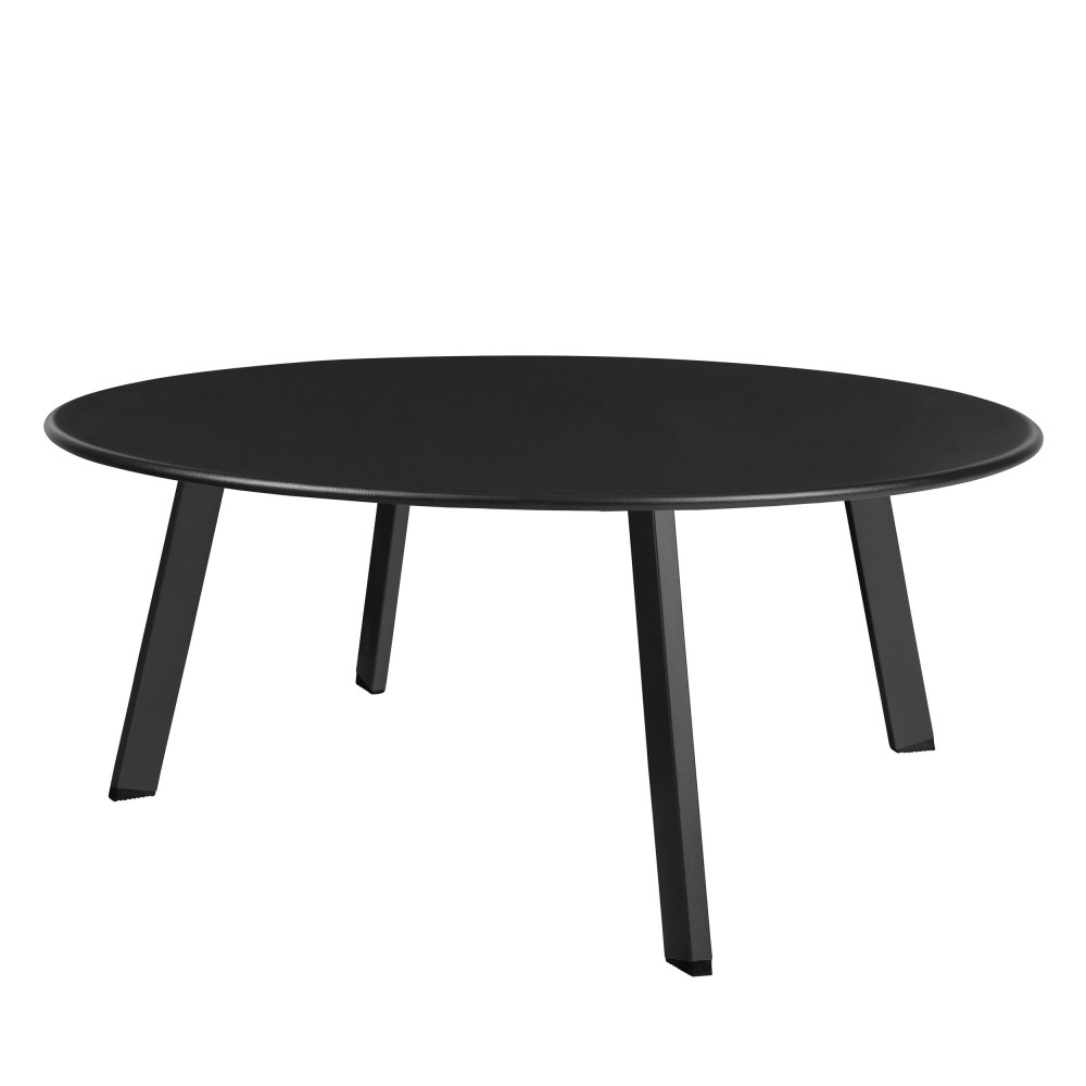 Fer - Table basse ronde en métal ø70cm - Couleur - Noir