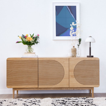 Lumanda - Buffet design 3 portes en bois