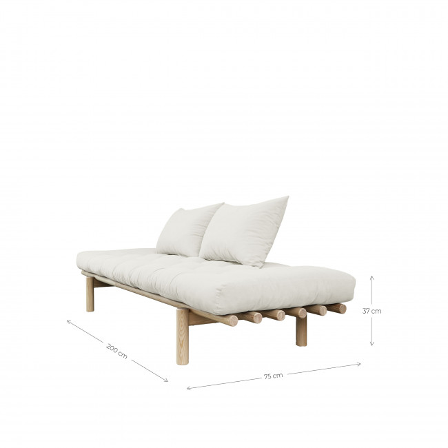 Pace - Daybed en bois naturel et tissu