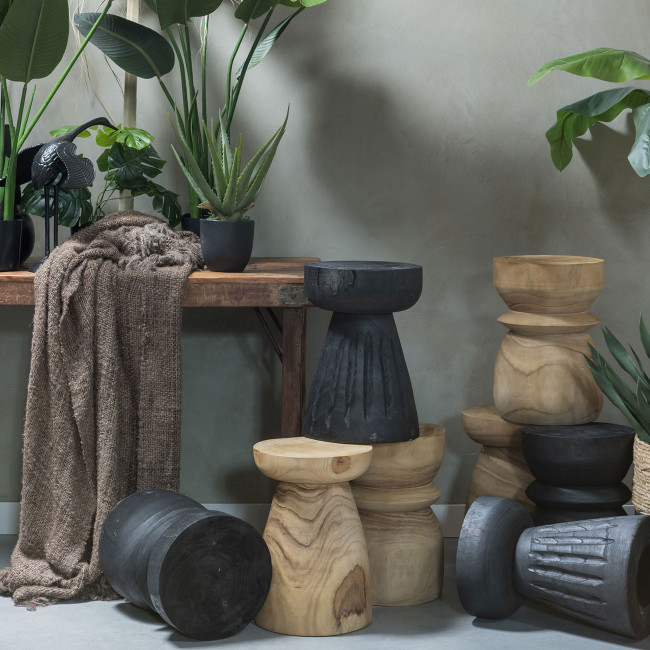 Bikkel - Tabouret en bois ø28cm