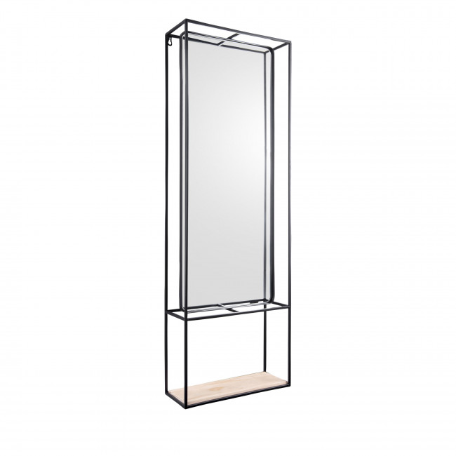Glance - Miroir rectangulaire en métal noir