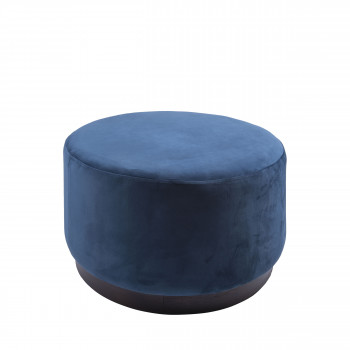 Rim - Pouf rond en velours (L)