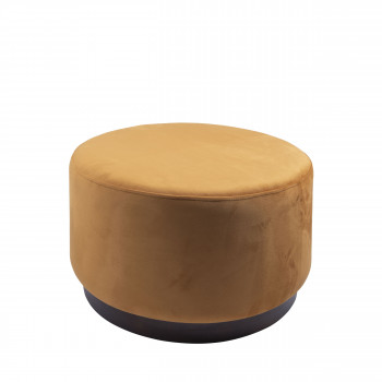 Rim - Pouf rond en velours (L)