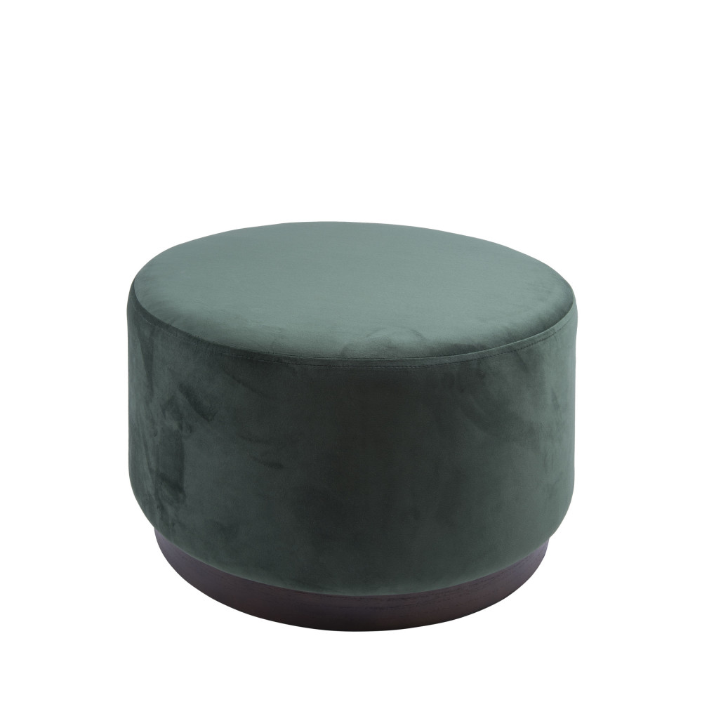 Rim - Pouf rond en velours (L) - Couleur - Vert forêt