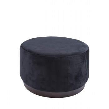 Rim - Pouf rond en velours (L)
