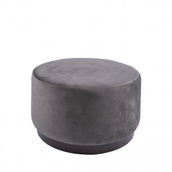 Rim - Pouf rond en velours (L)