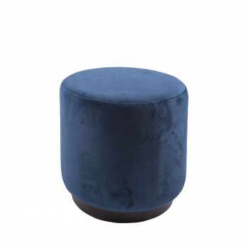 Rim - Pouf rond en velours (M)